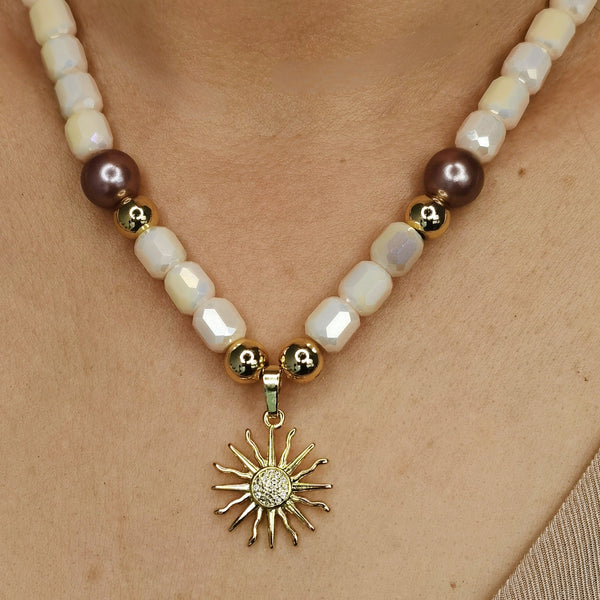 collar de dama murano de vidrio regalo